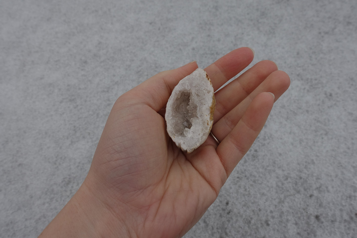 White agate geode