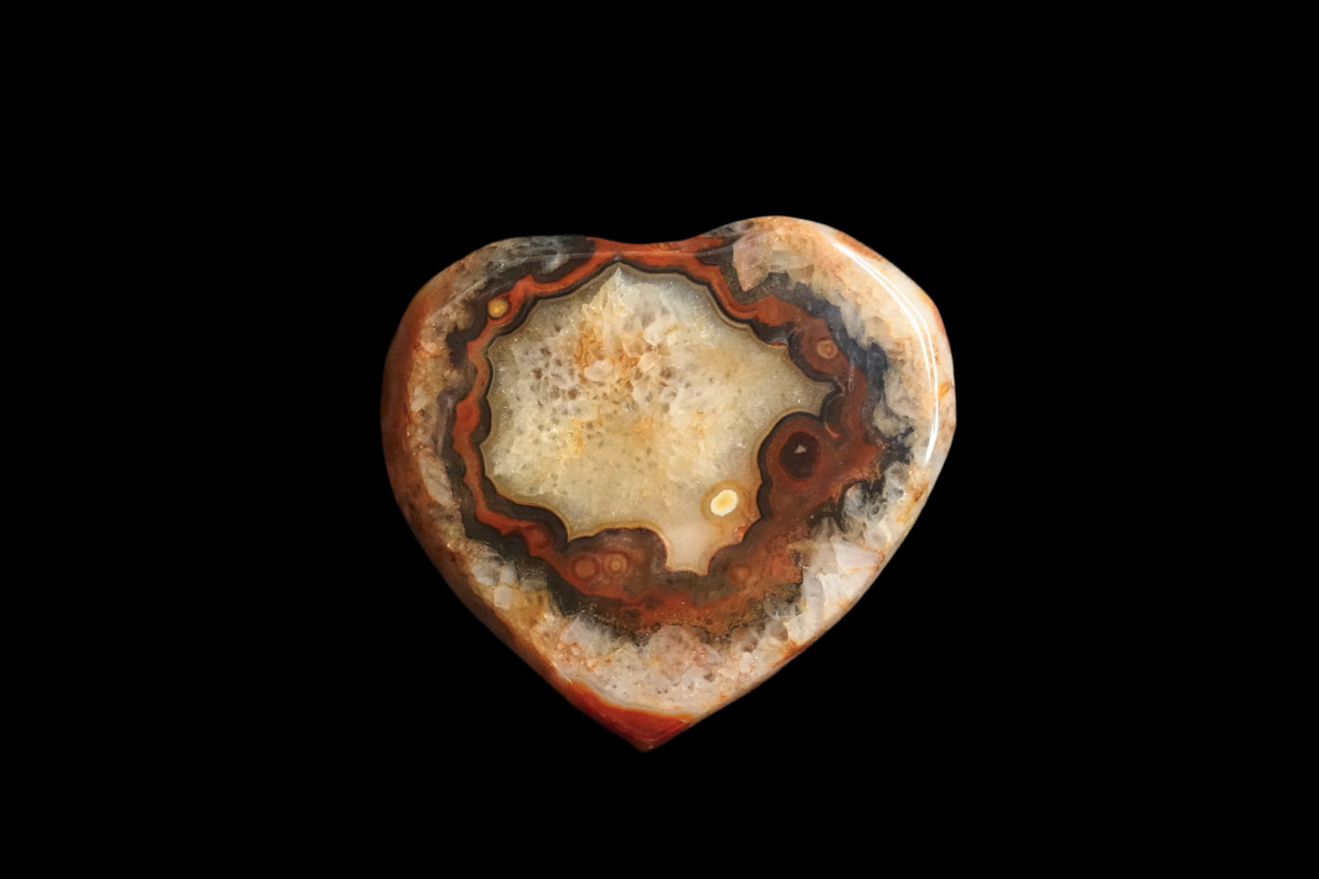 Red agate - heart